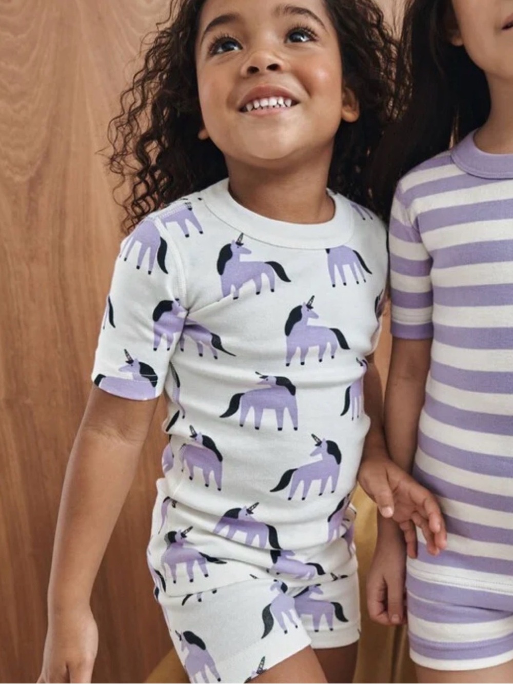 Hanna Andersson Purple Unicorn Short Sleeve Pajama Set